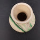 Nemadji Pottery Green Gray Swirl Bud Vase 3.5" USA Vintage