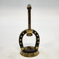 Horseshoe Screw-Down Nutcracker Gold Tone Metal T-Handle Tabletop 3.5" Patina