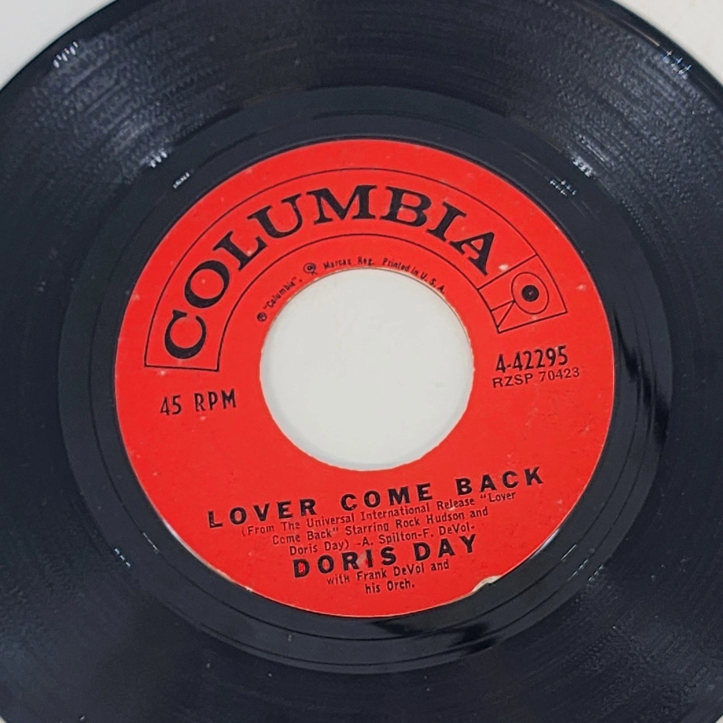 Doris Day Lover Come Back / Falling 7" 45RPM Vinyl 1962 Columbia Record USA Vtg