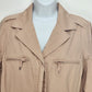 Button Up Long Sleeve Jacket With Cuff Snaps Cote Femme Size 12 USA Peach Color