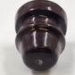 1953 Dark Brown Ceramic Porcelain Insulator 3.5" Tall x 3.25" Wide