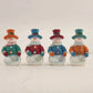 Avon Snowman Spelling Blocks 2003 Christmas Set of 8 JOY NOEL HOLY HOPE Ceramic