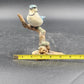 Molded Painted Blue Jay Bird Sculpture Resin 5.5" Perched On Branch Figurine Vtg