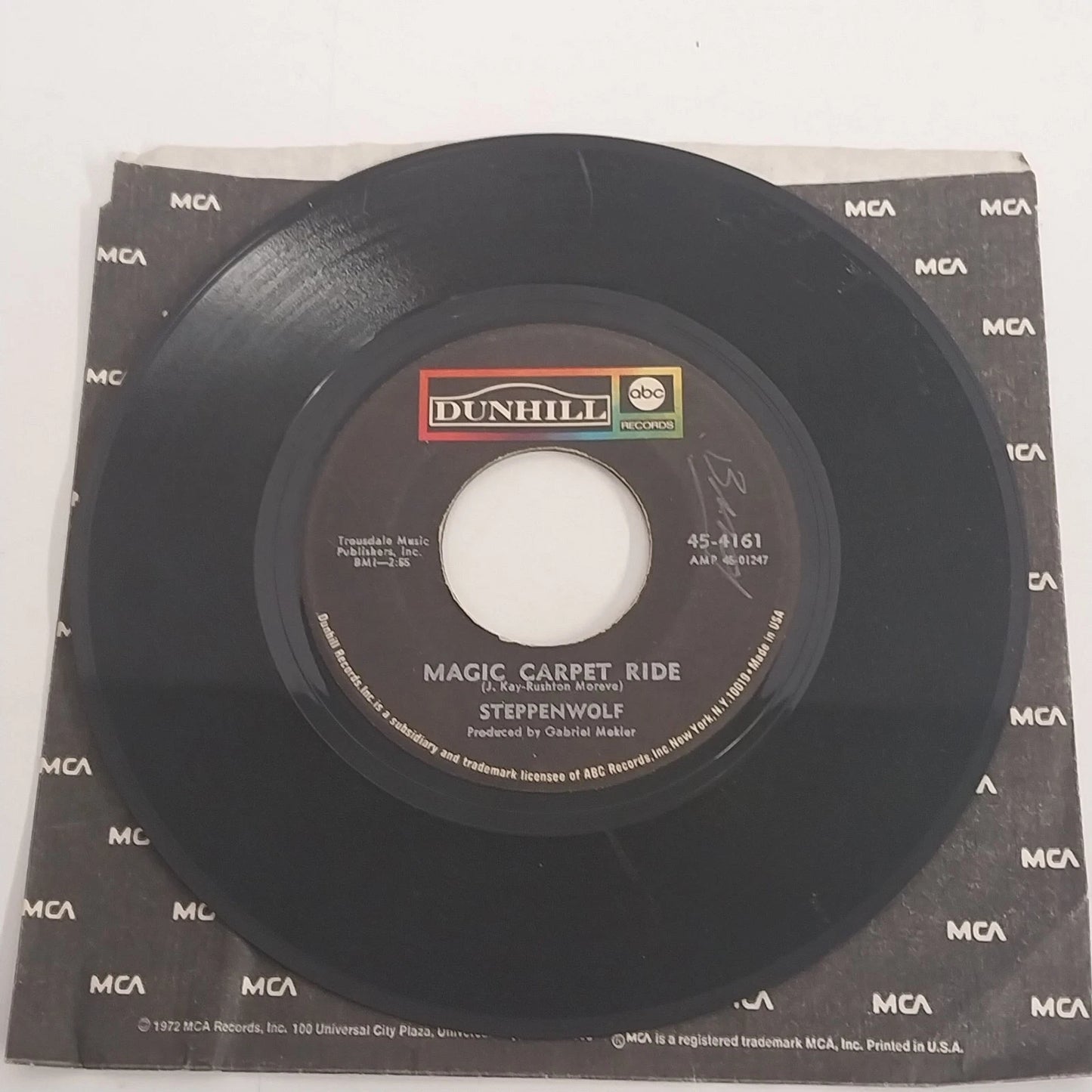 Steppenwolf Magic Carpet Ride 45 RPM Vinyl ABC Dunhill 1968