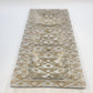 Gold White Floral Glass Serving Platter & 2 Side Dishes 3 Piece Set 22" Vintage