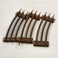 3 Model Train Curve Track Sections O Gauge 45 Degree 31" Dia Rusty 6" Long Each