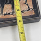 Hand Painted Solid Stone Tile 4"x4"x1" Giraffe & Elephant on Each Side
