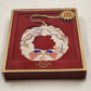 Wreath Christmas Ornament Home of the Brave Lenox USA 2003 w Box China