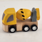 3 Plan City Wooden Toy Trucks Cement Dump and Crane Trucks 3" Long Rubber Tires