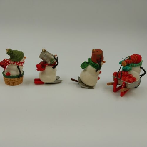 Hallmark Keepsake 2000 Christmas Ornaments Snowmen Of Mitford Race Down Main Vtg