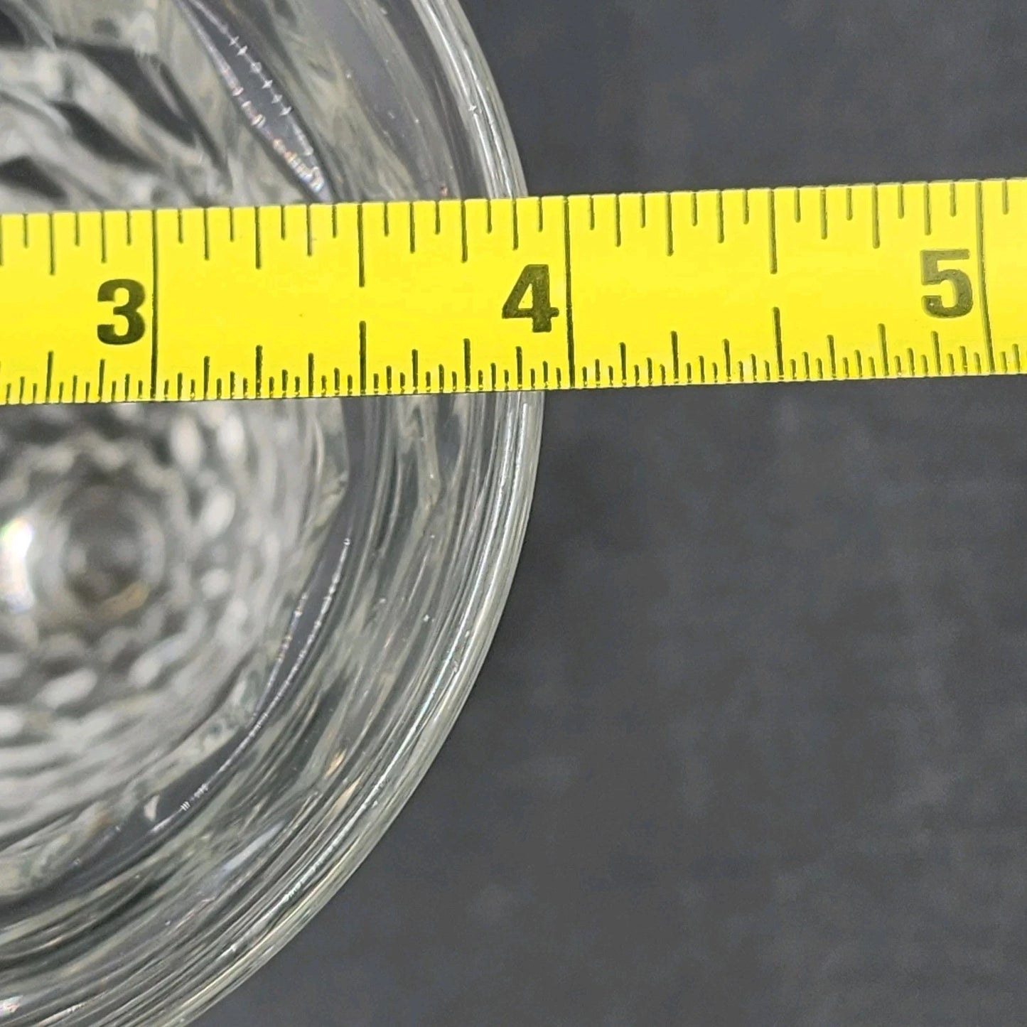 6 Fostoria American Clear Ice Tea Glasses Cubist Design Footed Pedestal Vintage