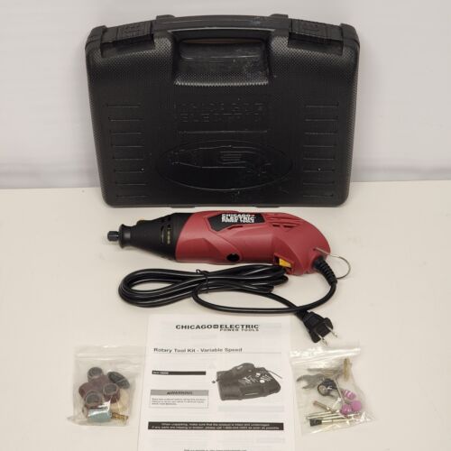 Variable Speed Rotary Tool Kit 1.3 Amp Corded 31 Pc Chicago Electric Power Tools