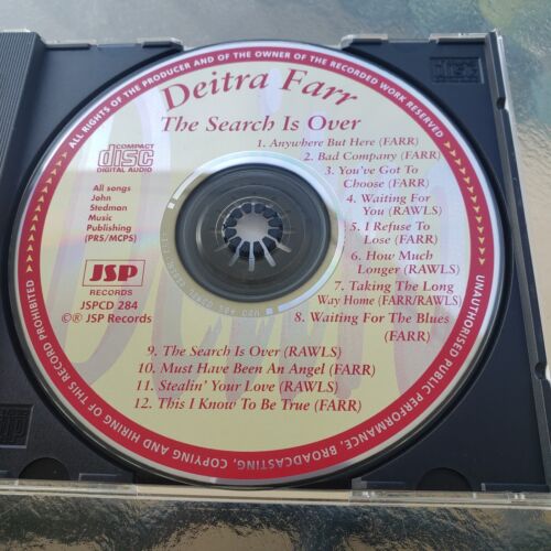 The Search Is Over by Deitra Farr CD 1997 Reissue UK Import Chicago Blues JSP
