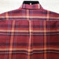 Joe Fresh Women Plaid Shirt Top Red Shades Button Down Long Sleeve Large Pockets