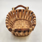 Oval Basket with Wooden Handles 12"x9" LaVeeda Hand Woven Rattan Wicker