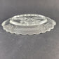 Avon 1776 Bicentennial 1976 Clear Glass Oval Plate w Eagle USA & Scalloped Edge