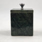 Green Marble Box Solid Walls Trinket Jewelry Storage with Lid 3.5" x 4" Vintage