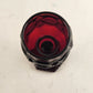 Avon Cape Cod Ruby Red Glass Tea Light Candle Holder Boxed