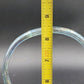 LE Smith Aqua Blue Stippled Glass Basket 6"w x 8.5" Applied Loose Handle AS IS