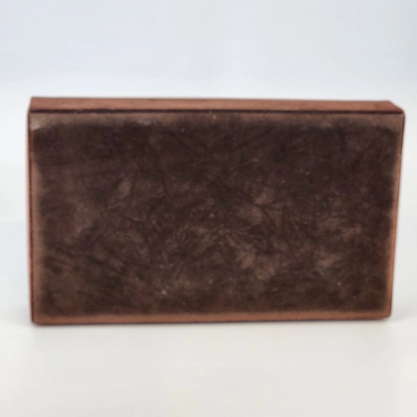 Floral Embroidered Jewelry Box Mirror Brown Fabric Case Floral Pink Felt Lining