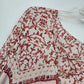 Women's Boho Embroidered Crop Top Medium White Floral Blouse