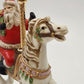 Homco Carousel Horse Figure Santa Claus #5117 Ceramic Brass Stand Philippines