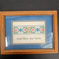 Isidore Limited God Bless Our Home Framed Needle Wall Art 6" x 8" No. 218 Vtg