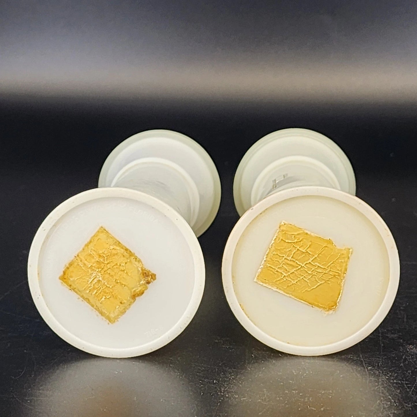 Tupperware Hourglass Salt Pepper Shakers 6" Tall 152-1 No Caps Vintage MCM White