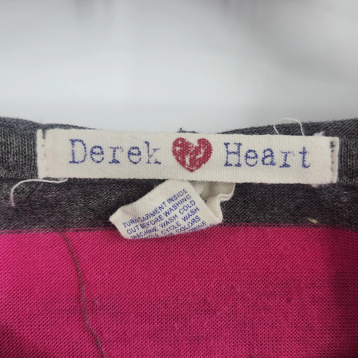 Derek Heart Hoodie Pullover Pink Striped Women's Medium Far Beyond Expectation