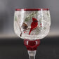 Yankee Candle Song Bird Crackle Glass Wax Burner Goblets 3 Pc Christmas Chipped