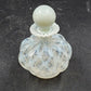 Fenton Glass Perfume Bottle White French Opalescent Lattice Optic Squat 4.25"