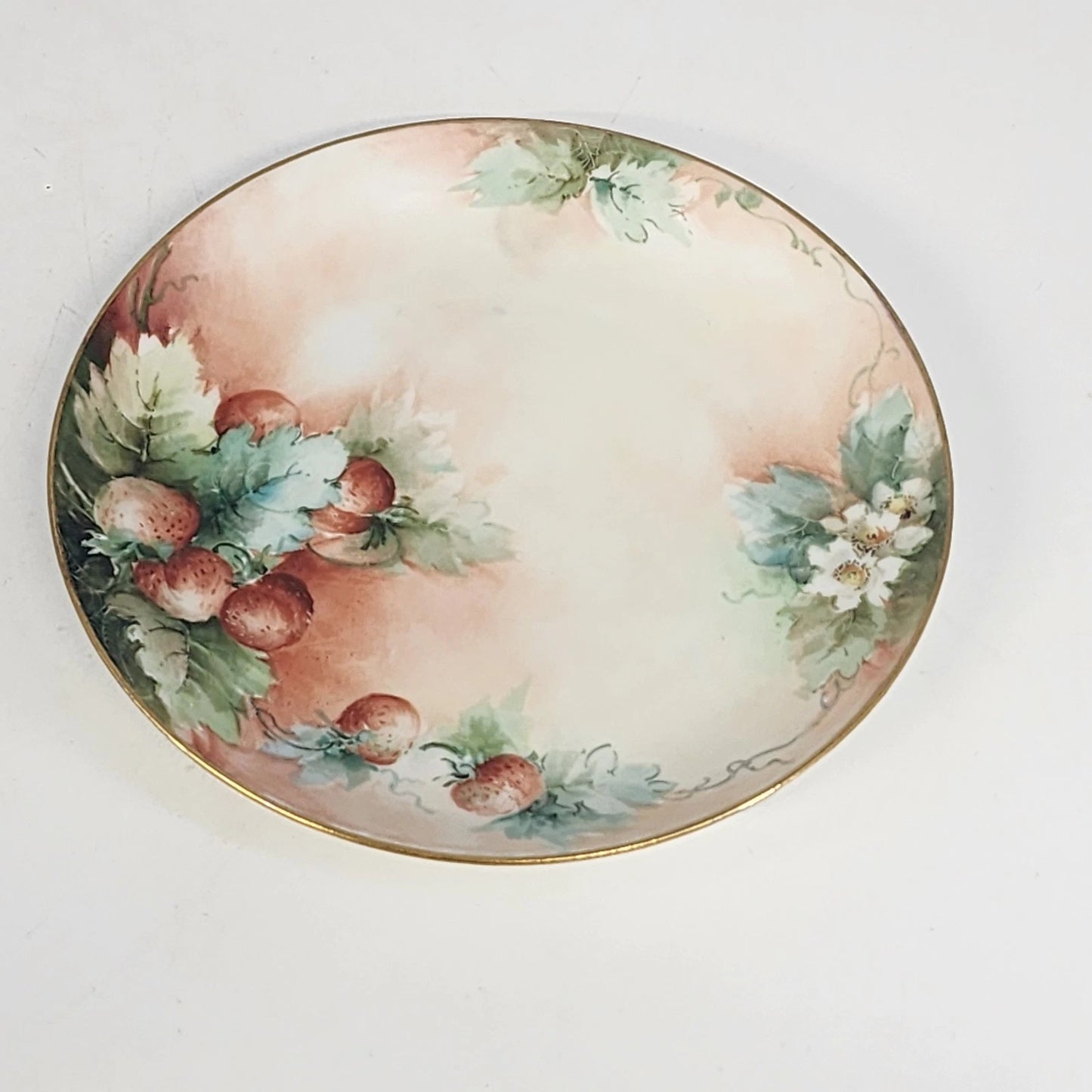 3 Weimar Porcelain Plates 7" Signed T Reinhard Fruit Motif Germany 1911 Antique