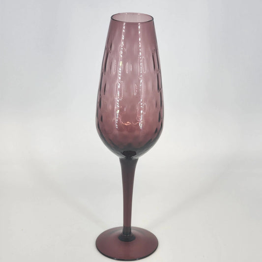 Empoli Purple Amethyst Art Glass Vase Diamond Optic MCM Italian Glass Vintage