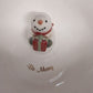 Grasslands Road BE MERRY Snowman Candy Bowl Red Outer White Inner 5.75" x 3"h