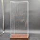 Clear Acrylic Display Case 10x10x23" Display Box with Wood Base Collectible USED