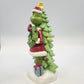 Ruz Dr. Seuss The Grinch Christmas Wreath Tree Figurine 12.5" Santa Hat & Gift