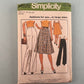 Simplicity 7899 Vintage Sewing Pattern 1977 Women's Skirt and Pants Size G