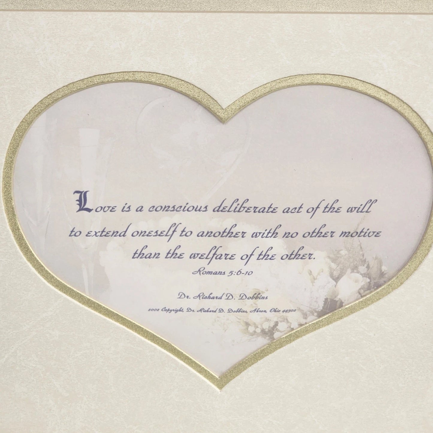 Love Verse Frames To Remember by Dr Dobbins Framed Wall Decor Ornate Gold Heart