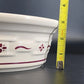 Longaberger Woven Tradition Red 2 Qt Open Casserole Dish 10.5" Round Pottery USA