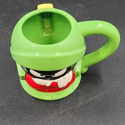 Marvin the Martian Coffee Tea Mug Cup Warner Bros WB Green Figural Ceramic China