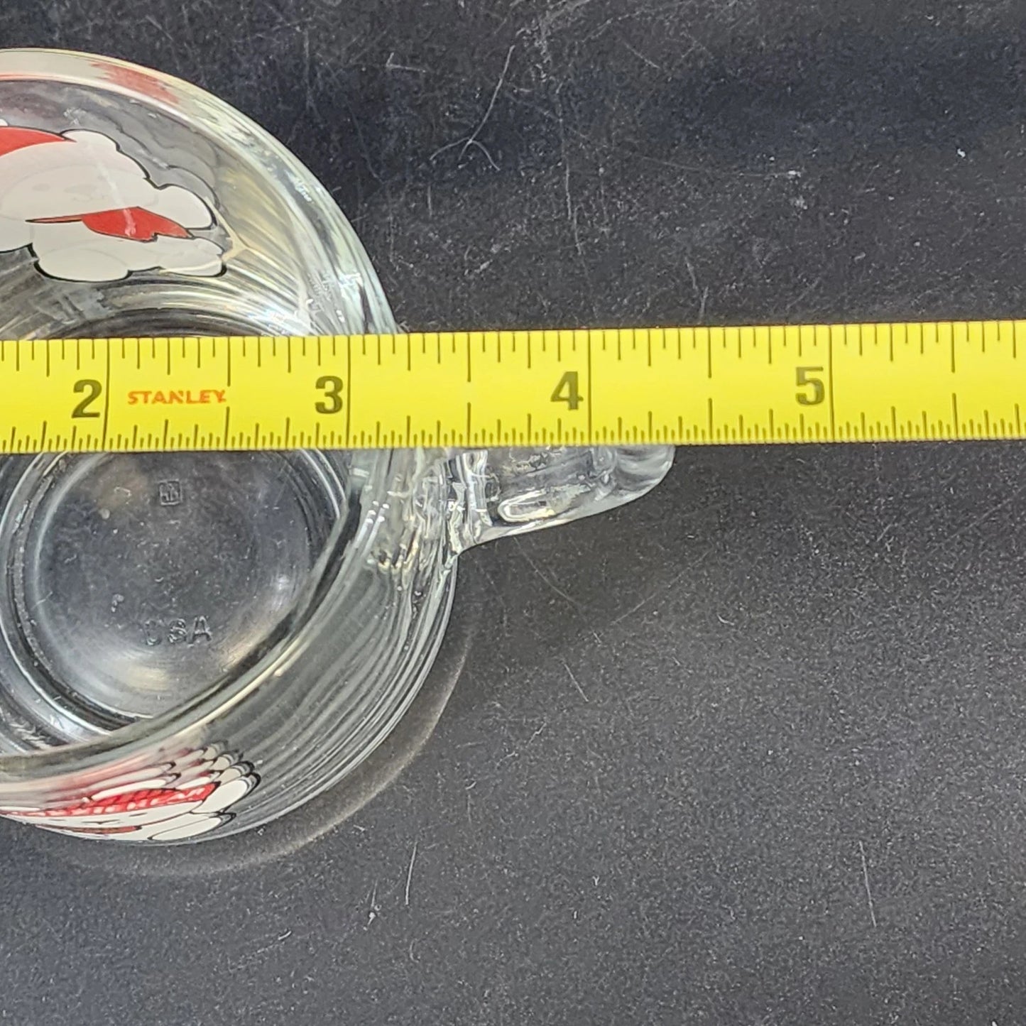 Lazzie Bear Clear Glass Mug Anchor Hocking Lazarus Dept Store Advertising 1989