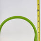 Vintage Fenton Green Glass Basket Diamond Fruit Ruffled Edge Bowl