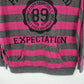 Derek Heart Hoodie Pullover Pink Striped Women's Medium Far Beyond Expectation