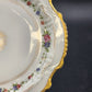 LRL Limoges Plate Art Nouveau w Multicolor Floral Motif & Gold Tone Edges France