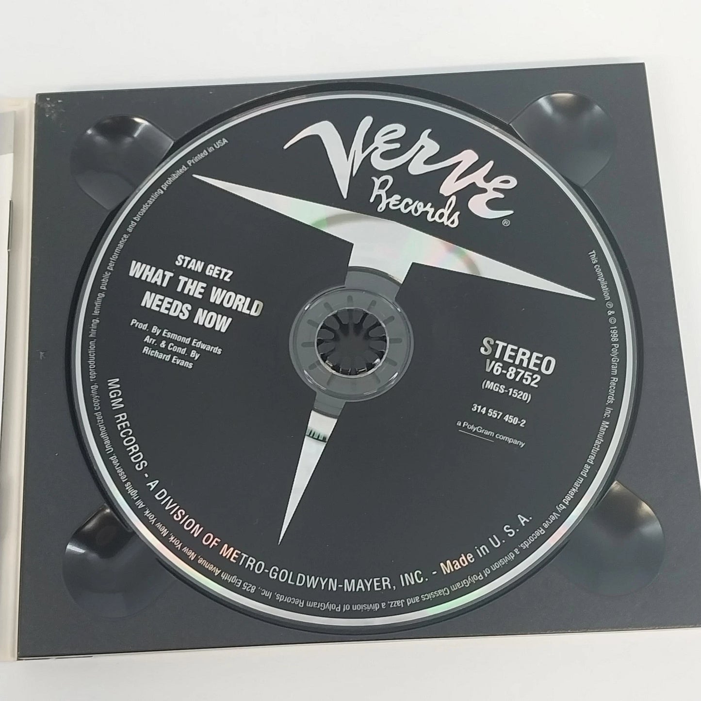 Stan Getz What The World Needs Now CD Verve Bacharach David Remastered Jazz USA