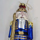 Blown Glass Nutcracker Soldier Christmas Ornaments 4 Piece 7.5" Hand Painted Vtg