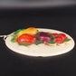 Fruit Chalkware 3D Wall Plaque Oval Kitchen Decor MCM 10"x7" Wall Hanging
