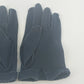 Women's Navy Blue Cotton Blend Gloves Scalloped Cuffs Dress Formal One Size Vtg
