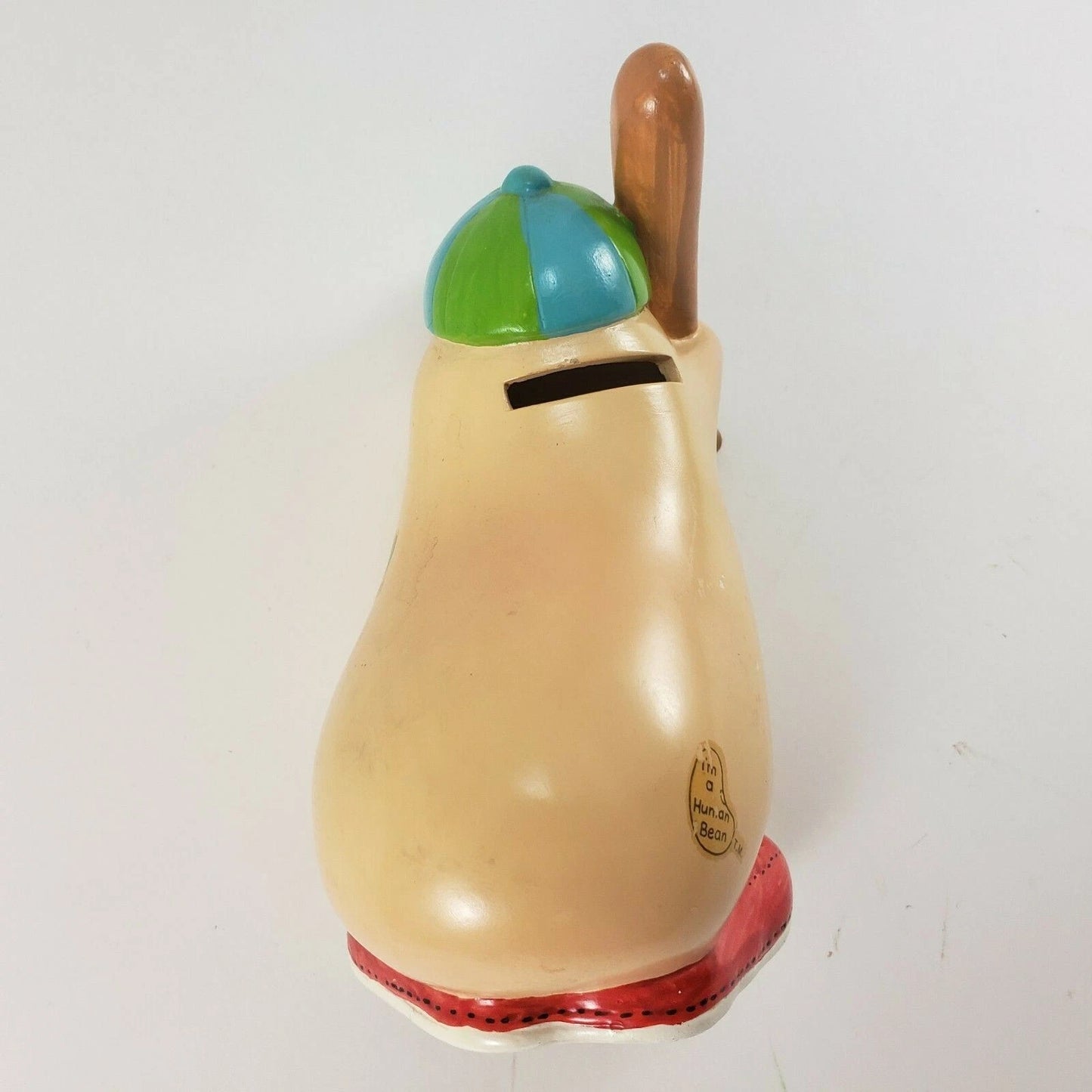 Enesco Human Beans Baseball Player Bank Figurine 1981 Vintage “On The Ball”