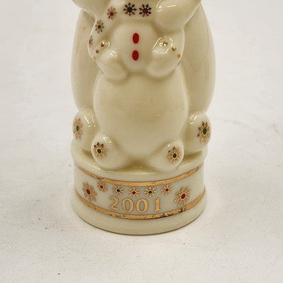 Porcelain Musical Snowman Christmas Ornament Formalities 2001 Baum Brothers
